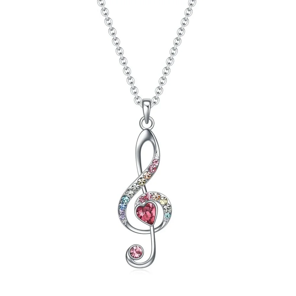 Music Instrument Pendant Necklace Elegant Classic Gift for Musicians